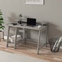 Hanah Home Escritorio de Estudio Gris con Estantes